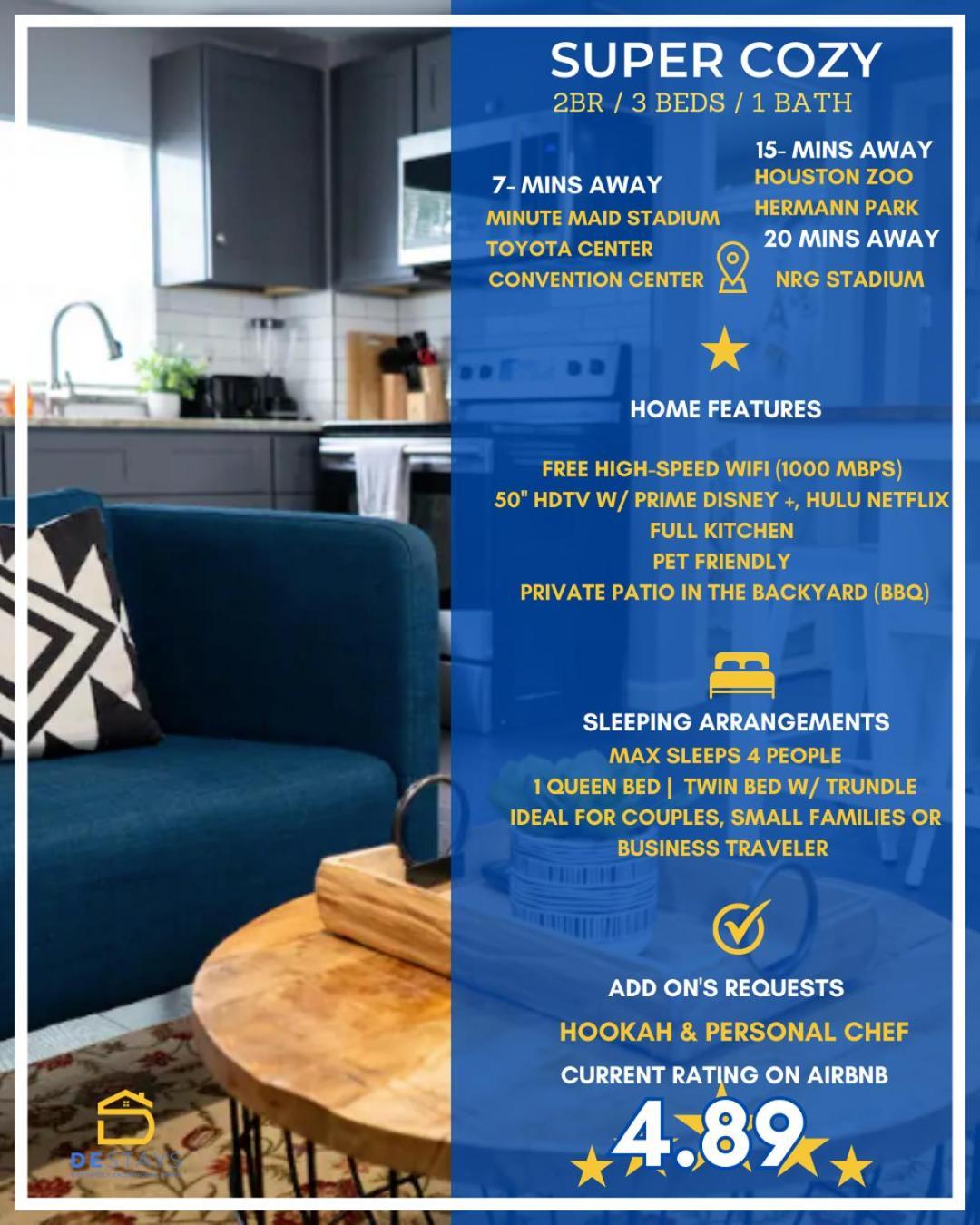 Super Cozy 2 Bedroom With Fast Wifi And Queen Bed Close To Downtown Houston!! Экстерьер фото